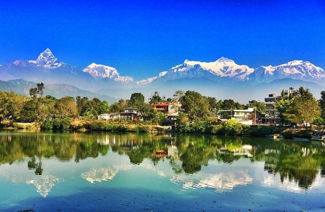 Majestic view of the Himalayas in Nepal