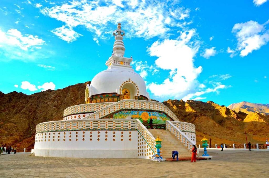 Traditional Ladakhi architecture in a charming village